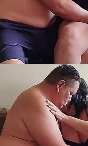 Real Mature Couple on Sofa Without Edit