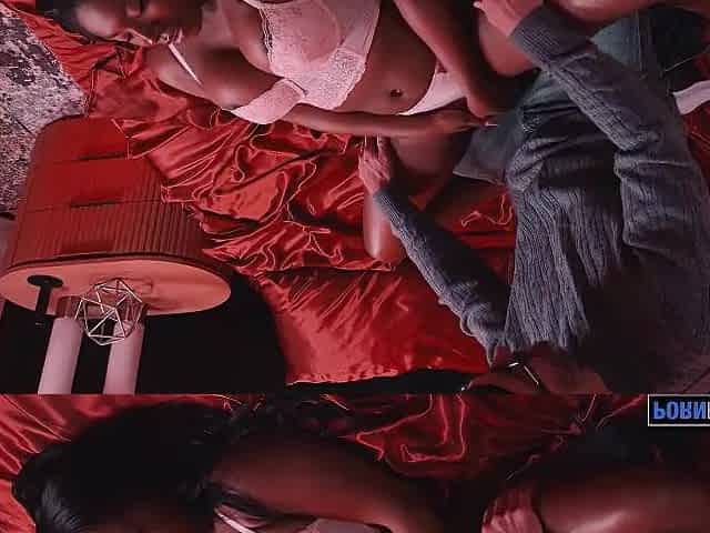PORNFIDELITY Red Sexy Black Chick Amari Anne Takes White Knob