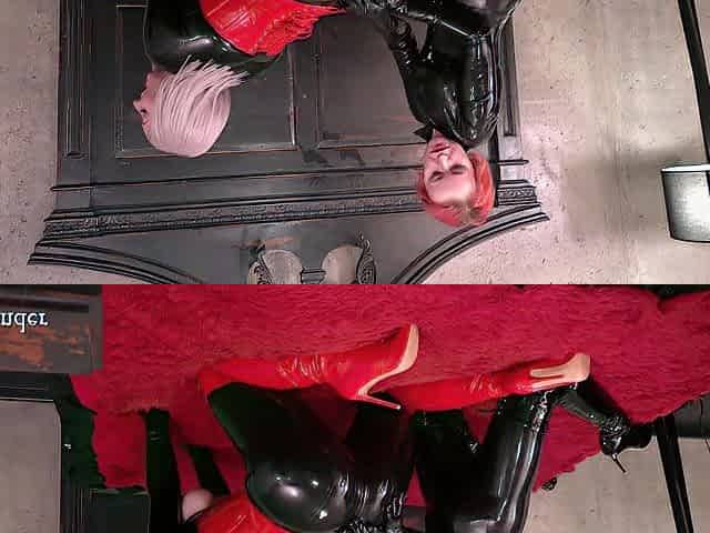 Lesbo Pair Have Latex Rubber Petting on the Daybed, Romantic Lockdown Pleasure