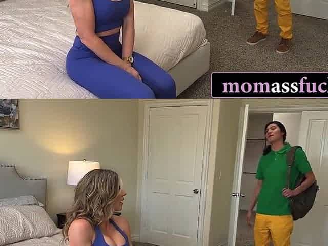 Stepson Swaps Booty Plug For Real Action in His mother I'd like to fuck's Arsehole