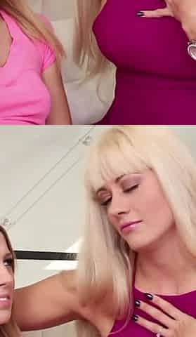 Lovely lesbian action with two blonde chicks