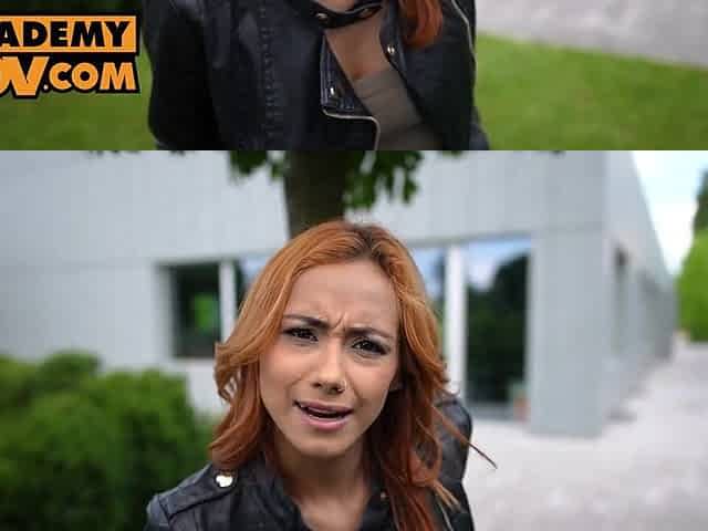 POV - Student floozy Veronica Leal likes to bang in public