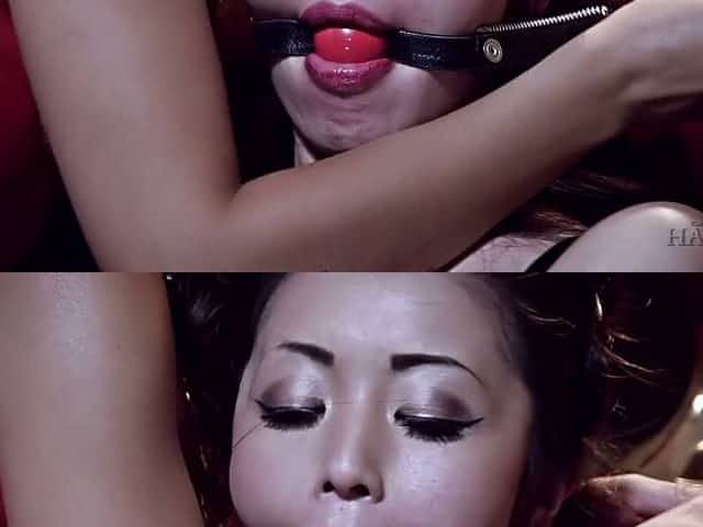 Wild Japanese bitch Marica Hase takes part in extreme MFF threesome