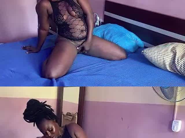 Ebony clean snatch cutie