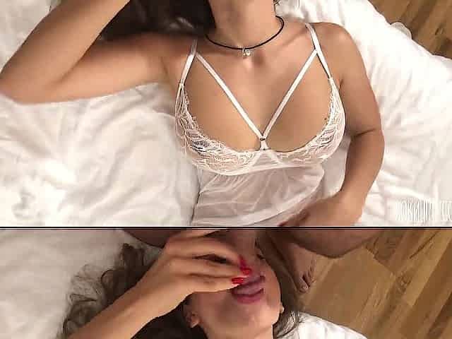 hawt teen in white underware with large booty make oral job and screw in pov