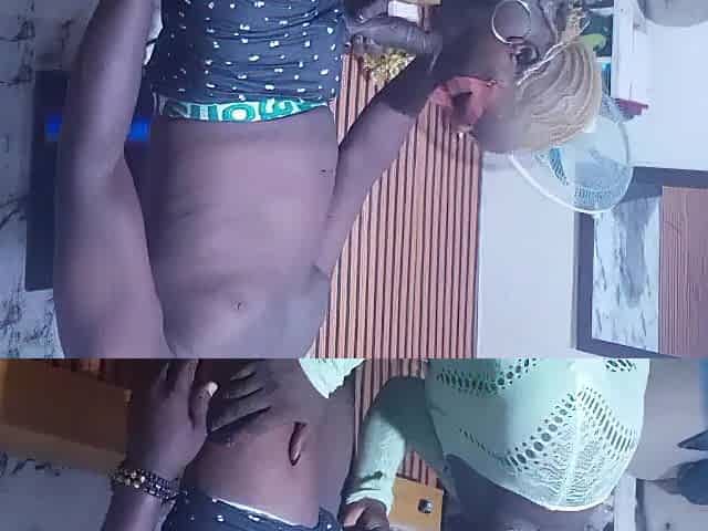 LET ME PUT ON THIS GREEN OUTFIT AND TAKE THIS LARGE LENGTHY EBONY RAMROD!!!!