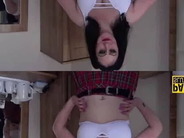 Restrained sub ass fucked