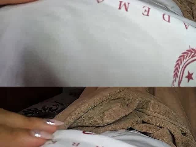 Brunette hair masturbates to climax, homemade porn