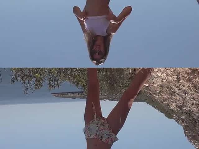 Super Sexy German Babe Gets A Big Facial On The Beach - Candice Demellza