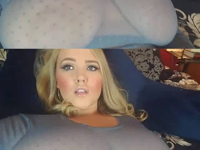 POV Large Tit Golden-haired Plays With Herself Solo
