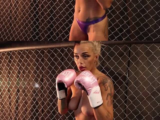 First Time Ever Topless Boxing Mars Solo & Goddess Andi Go Head to Head for the First Time Ever Wearing Just Their Panties & Bo