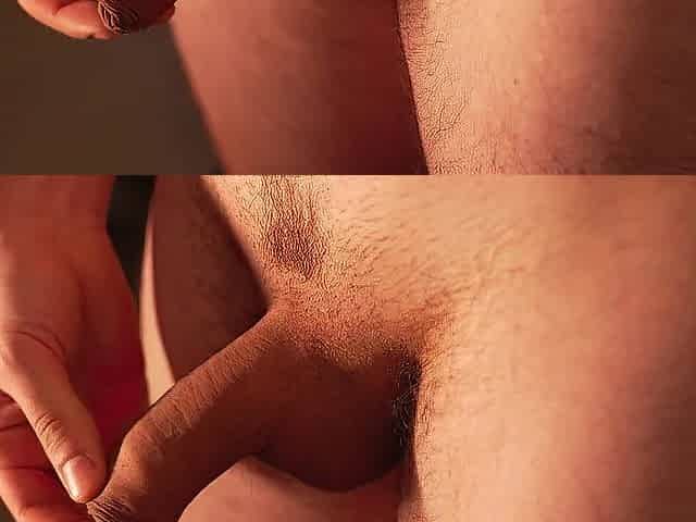 My shlong growing with a creamy cum ending