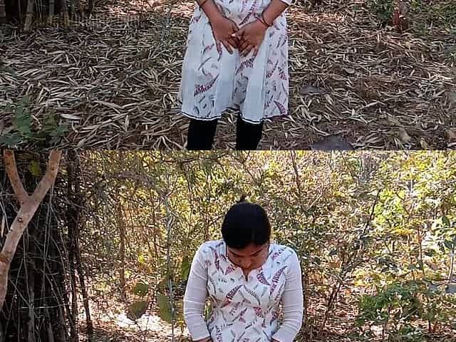 Beautiful Indian Wife Kamini Outdoor Striptease Solo Sex