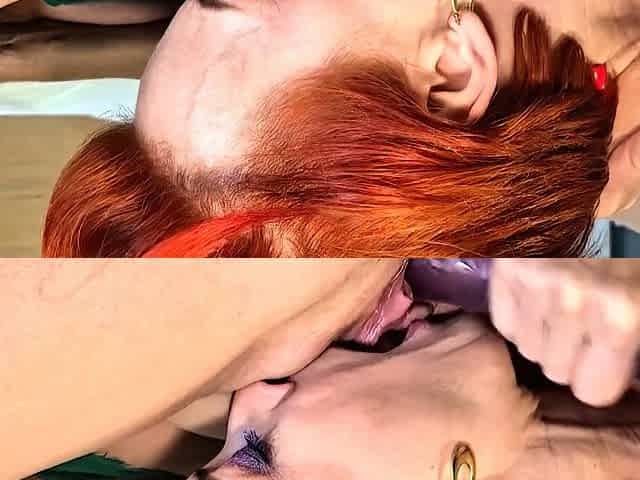 Lesbian Eve Angel licks big boobs