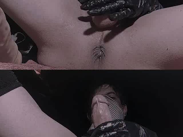 Groaning femboy bunny Niko anal play