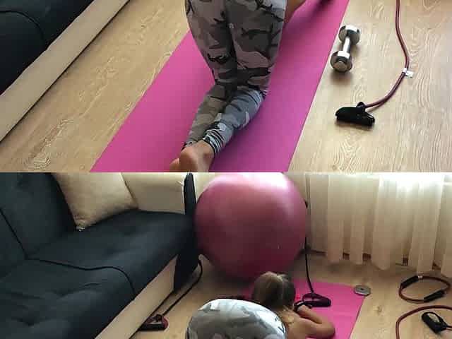 Fit teen is booty drilled in yoga panties.HD
