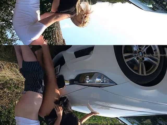 Blond amateur girlfriend outdoor hardcore