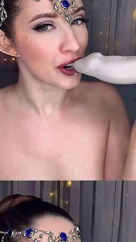 Blonde tight pussy babe solo toy fun in glamour masturbation