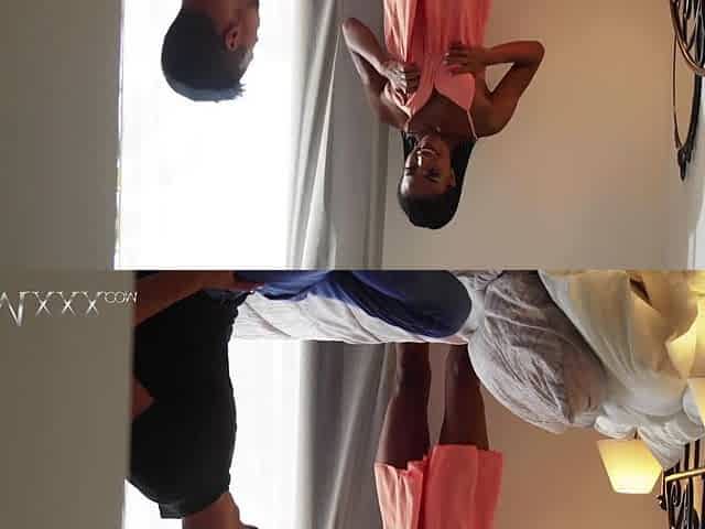 Romantic Ebony MILF Tina Fire Sex with Stud