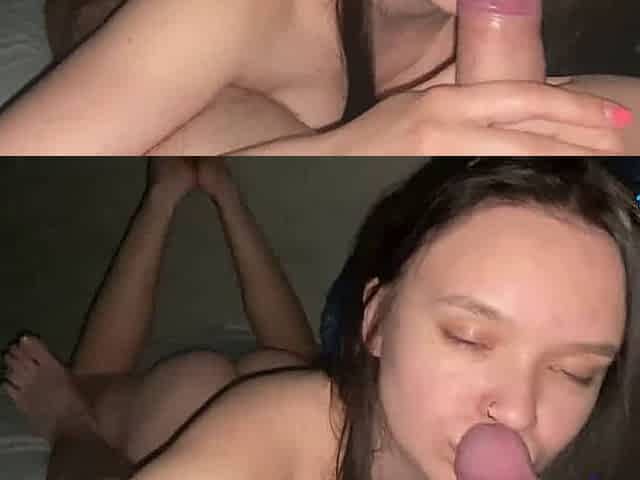 Steppatron's daughter excitedly gave her stepfather a blowjob, making the room red-hot with their fervor - a hot XXX scene!