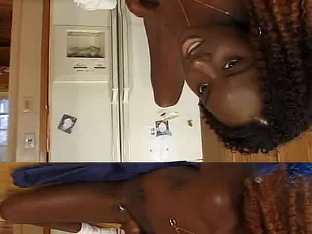 Petite African teen gets fucked in the ass in the kitchen