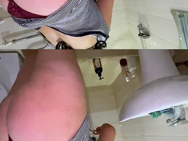 Lady with large booty and stepson's ally having joy