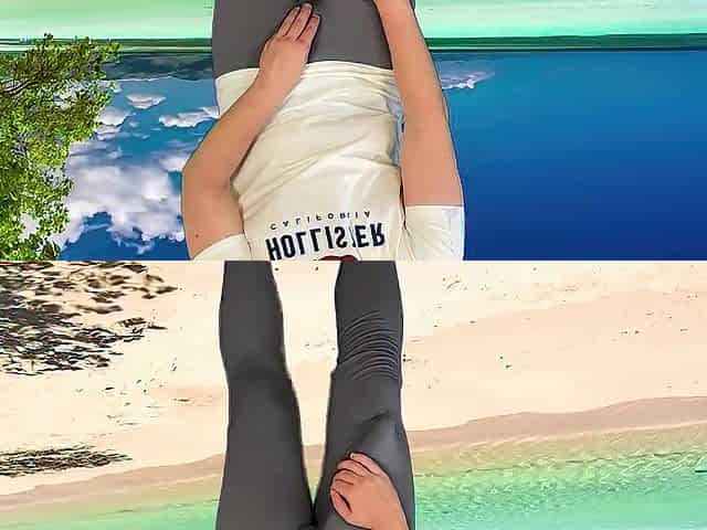 Massive wang spunk flow on the beach