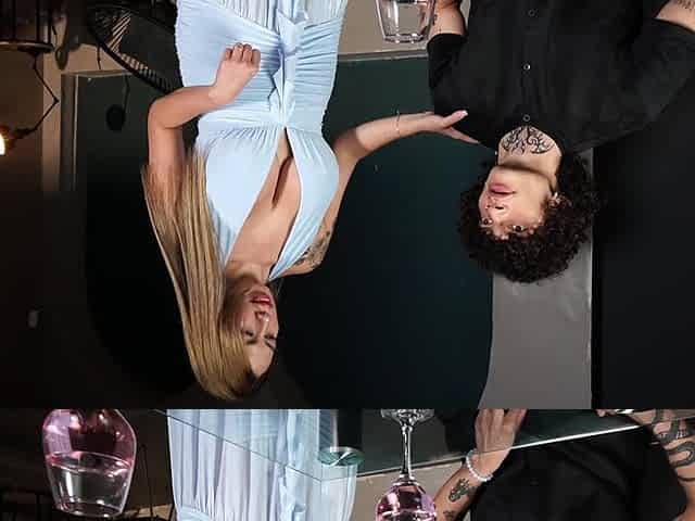 Behind the Scenes! Fucking Busty Blonde Wife with My Best Friend