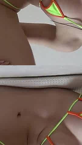 Japanese Girls Exclusively Apartment, a Room with Big Tits Girl Doing Sexy Exercises in Micro Thong Bikini Wedgie Ass and Pussy
