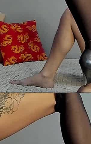 We are trying new level of pleasure with nylon and foot fetish!