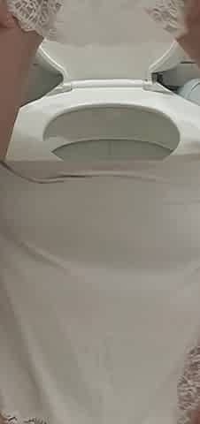 In the Toilet Without Panties