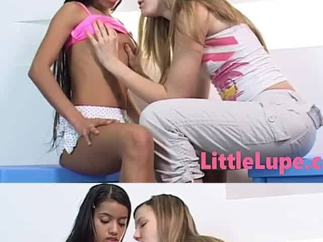 Little Lupe with tiny bazookas Blond Lesbo Honeys