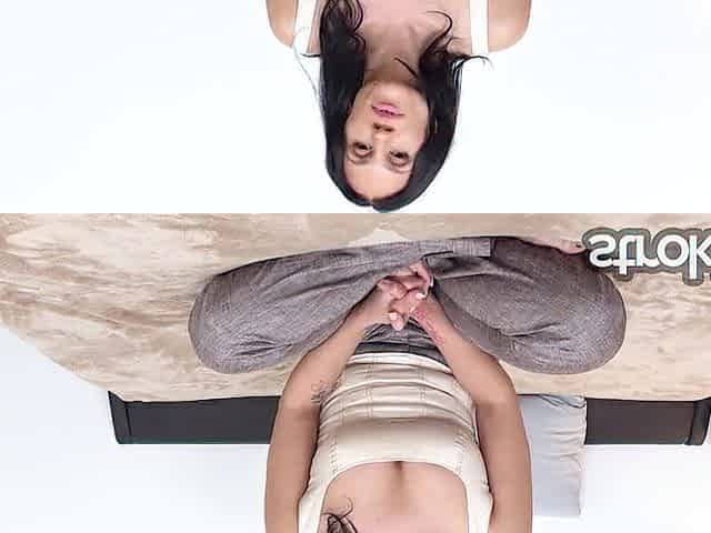 Strokies - Porn newbie Kellfire's intensive debut tugjob movie scene with a facial finale