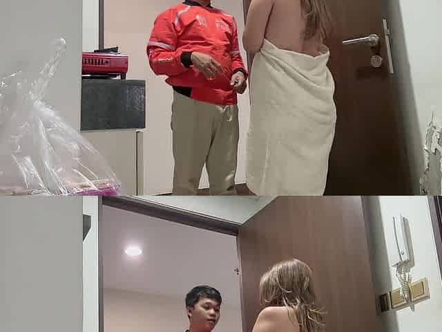 I Bang the Food Delivery Chap and Make Satisfy Him