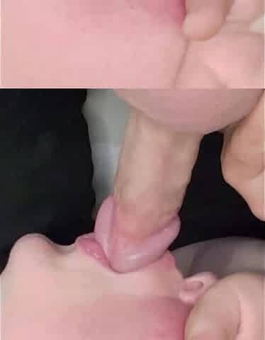 Close up precious oral sex