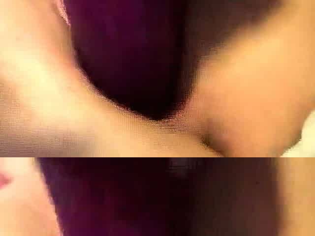 Horny Dirty Slut and Her Big Purple Dildo