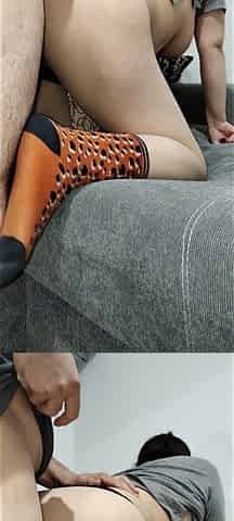 Wife Fucked on the Couch Internal Cumshot Pt2
