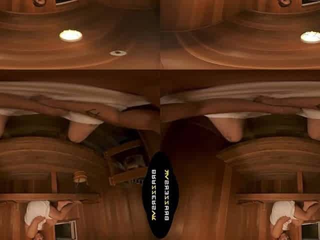 BRAZZERS VR - Kimber Woods Oils U Up And Takes A Perspired Ride On Your Hard Penis In A Sauna