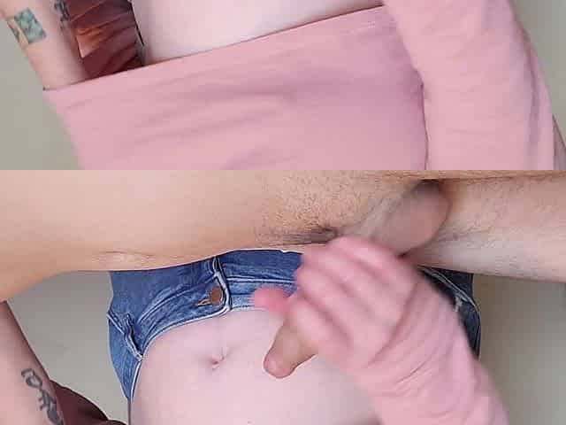 Wife gives me a passionate deepthroat blowjob after a massage