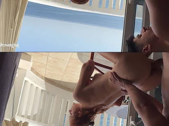 We Get Caught While Fucking on the Balcony with Ocean View