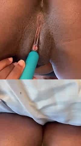 Soaked Twat Sounds- Black Playgirl Masturbates Untill This babe Creams and Squirts