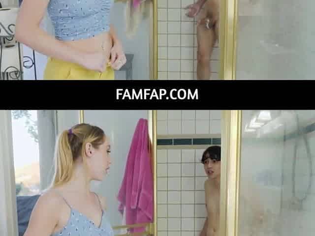 Nikole Nash is indeed sexually excited and joins stepbrother in the shower