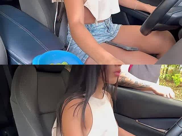 Haddy lets a stranger masturbate her on the street until she provokes her orgasm