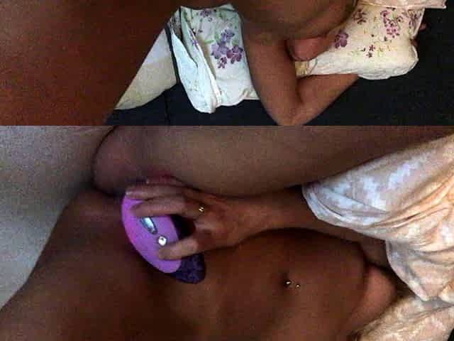 Stacked brunette goes solo toys and masturbation