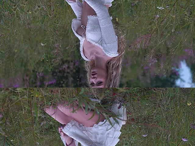 Screwed in the throat on the edge of the forest
