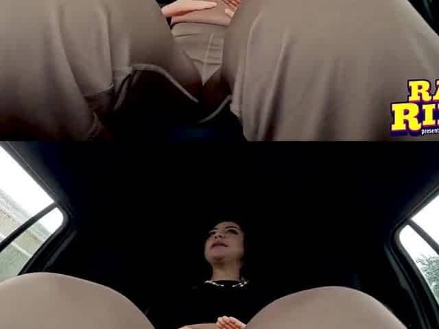 Sexy Brunette hair Latin babe With Small Hands Masturbates In The Uber - Tugjob And Blows Driver