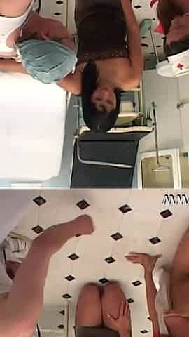 Doctor piss - young lady Renata Black gets her mouth filled with doctor's urine