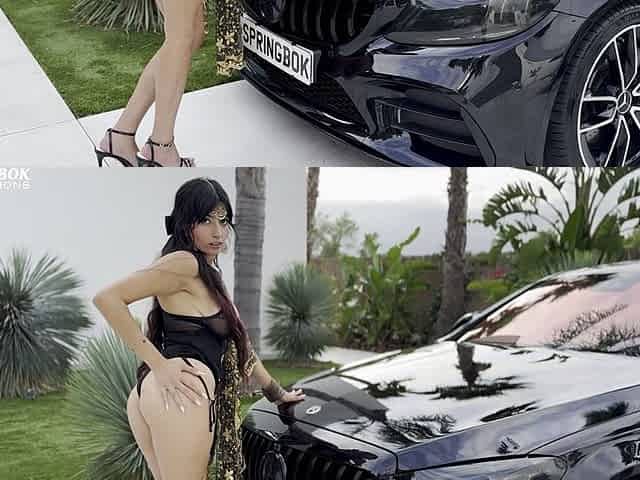 Muslim Bad Girl Fucks Herself on Top of a Car