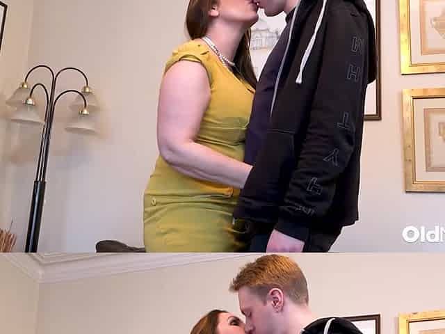 Busty Mature BBW In Red Lingerie Gets Passionate Fuck From Horny Stud