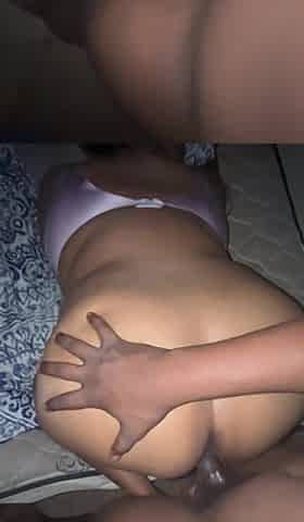 POV Thick Large Ass Black Overspread In Cum After Taking Backshots